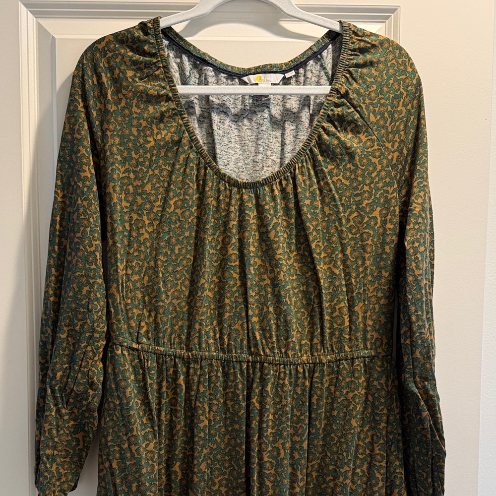 Boden Knit Green Patterned Dress - Picture 3 of 3